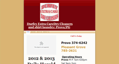 Desktop Screenshot of durfeyextracaredrycleaners.com